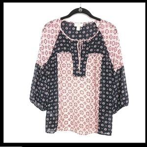 Loft  Shirt Floral Patterned Women's Top Size S